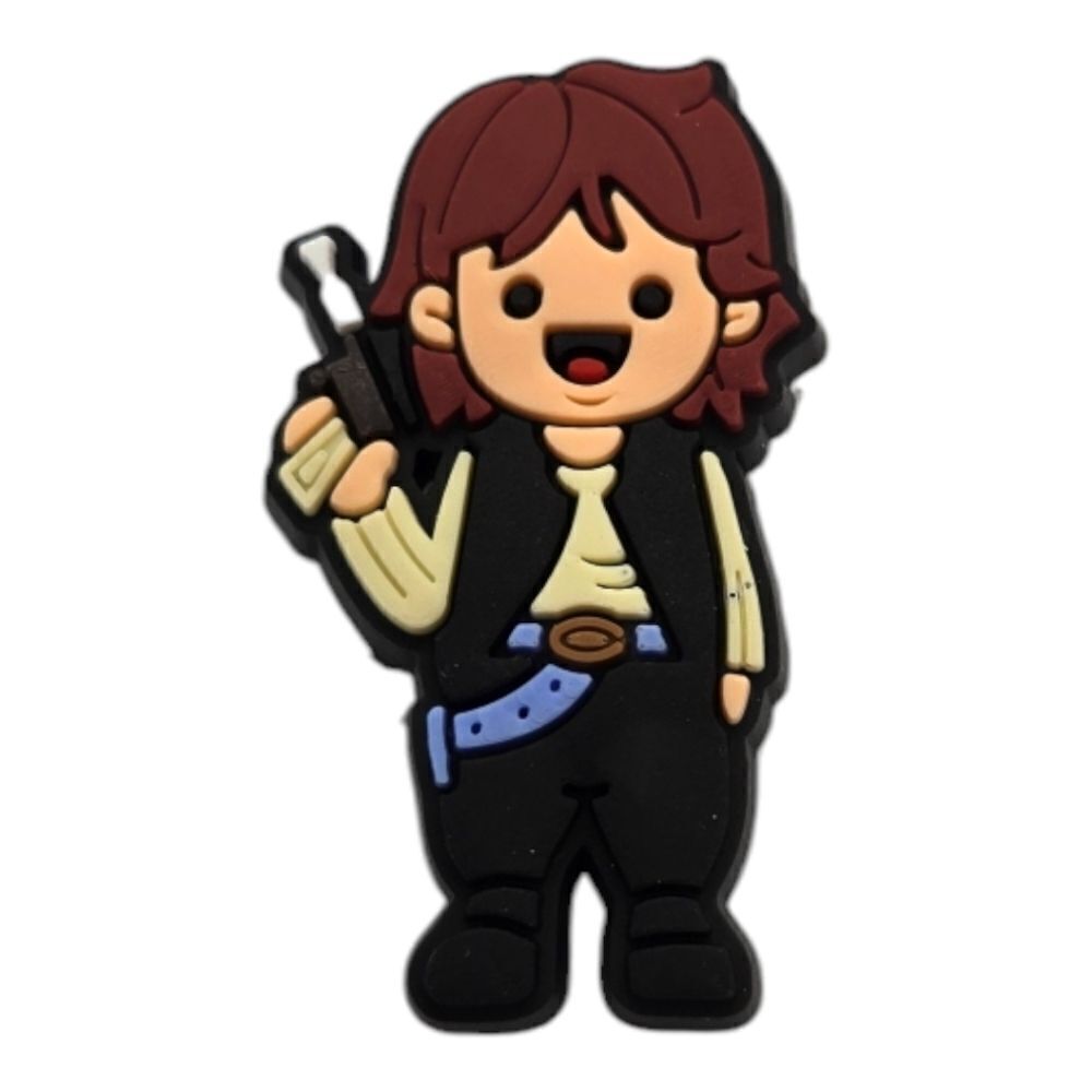 6/$20 Star Wars Han Solo 🌟 Croc Shoe Charms Rubber Jewelry ScyFy Disney Fandom
